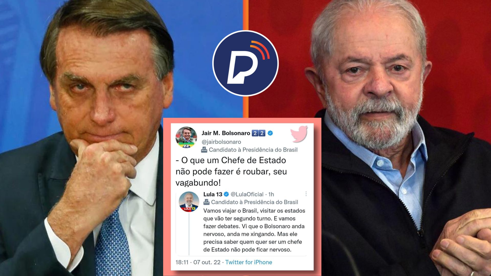 Bolsonaro chama Lula de vagabundo após provocação