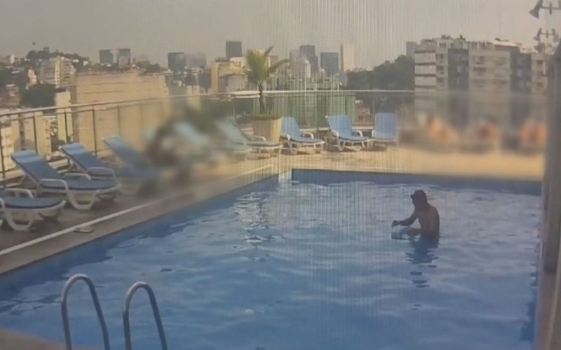 Homem finge ser hóspede de hotel, fala inglês para usar piscina, mas acaba preso