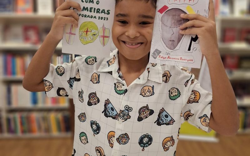 Aos nove anos, estudante de escola pública lança seu segundo livro