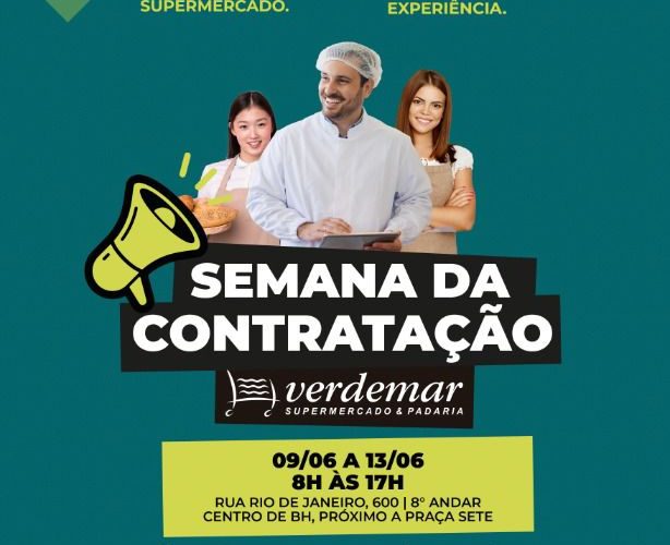 Verdemar promove “Semana da Contratação” com seleção na hora para candidatos com e sem experiência