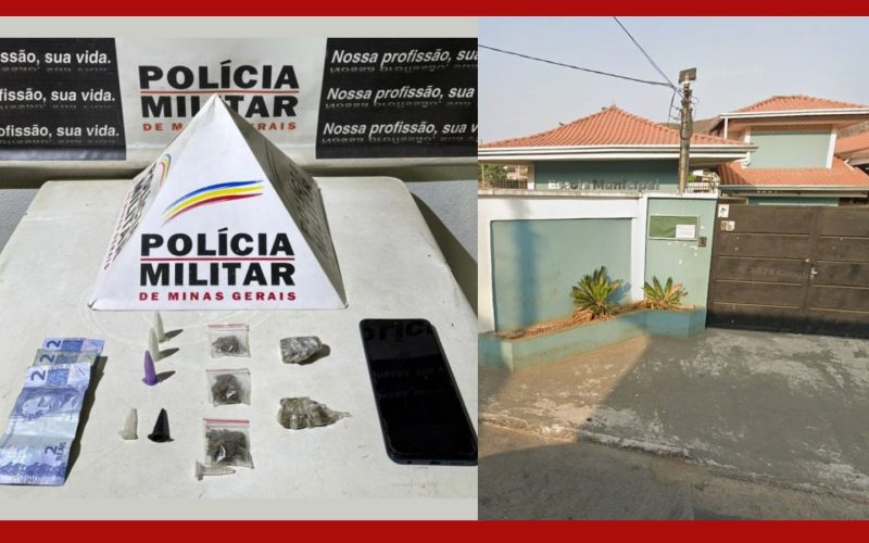 Prisão de dupla por tráfico de drogas próximo à Escola Professora Santa Godoy em Mariana