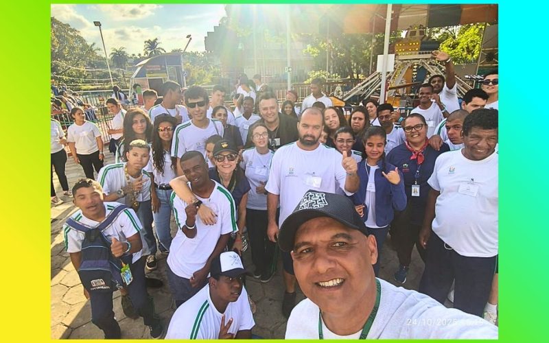 Estudantes da Apae de Itabirito desfrutam de um dia animado no Parque Guanabara, em Belo Horizonte