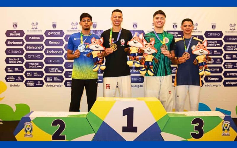 Jovem esportista de Mariana brilha e leva medalha de ouro nos Jogos Universitários Brasileiros em Natal.