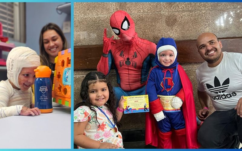 Menino de 4 anos recebe alta após longo tratamento no João XXIII por acidente com óleo quente