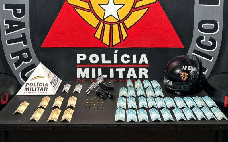 Indivíduo é detido com arma de fogo e quantia superior a R$ 3,6 mil na região de Cabanas, em Mariana.