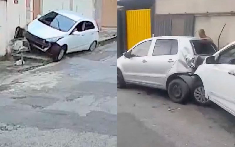 Jovem embriagado causa acidente após dirigir carro sem autorização em Belo Horizonte; Confira as imagens no vídeo