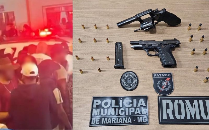 Crime durante evento em Mariana: homem é morto e três suspeitos são detidos pela Polícia Municipal