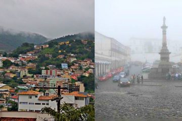 Previsão de tempestades e risco de granizo afetam Itabirito, Ouro Preto, Mariana e mais 593 municípios