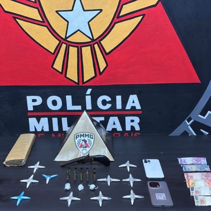 Tentativa de fuga pelo telhado termina em prisão de duo com drogas e arma em Mariana