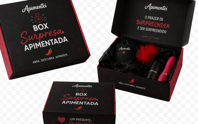 Box Surpresa Apimentada da Apimentei une praticidade, mistério e experiências para casais