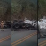 Caminhão tomba em Mariana e provoca a morte de duas pessoas