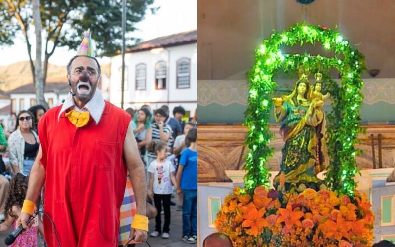 Encontro de Palhaços, Festa de Nossa Sra. de Nazaré e mais: veja a agenda do fim de semana em Mariana