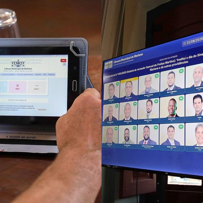 Câmara de Mariana estreia novo sistema eletrônico de votação