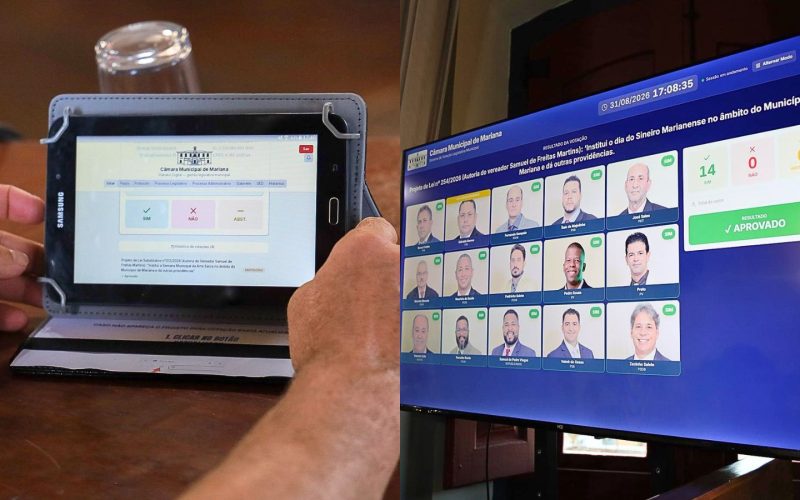 Câmara de Mariana estreia novo sistema eletrônico de votação